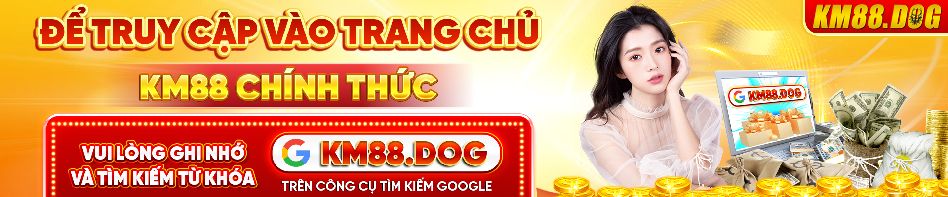 Cách tìm từ khóa KM88.dog trên Google